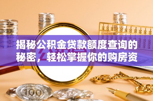 余姚揭秘公积金贷款额度查询的秘密，轻松掌握你的购房资金